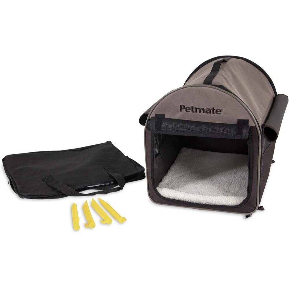 Petmate Portable Pet Home - Fabric Travel Crate -  Small Brown - Picture 6 of 9